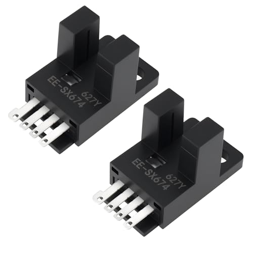 Image of ECSiNG 2Pcs EESX-674 EESX674 Micro Photoelectric Sensor Switch 5-24VDC NPN Output Normally Open/Closed Selectable