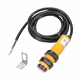 MECCANIXITY E3F-DS50C4 Photoelectric Sensor, 300mA DC6-36 V M18 Diffuse Reflection Photoelectric Switch Sensor 3 Lines Detection Distance 7-50CM NPN NO with Mounting Bracket for Industrial