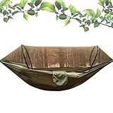 shuhauk Hamaca de mochilero, hamaca ligera de red de | 9 x 5 pies, configuración automática, refugio familiar para acampar al aire libre, senderismo, picnic