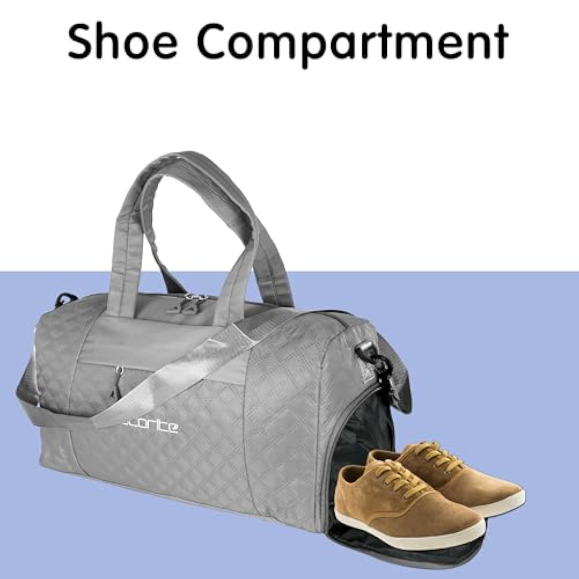 Multi Purpose Travel Duffle Bag, Grey, 42x25x20 cm