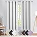 Room Darkening Curtain 63 inches Long for Living Room Moderate Blackout Window Curtain Panel for Bedroom Triple Weave Drape Grommet Top,52" W x 63" L,1 Panel, Greyish White