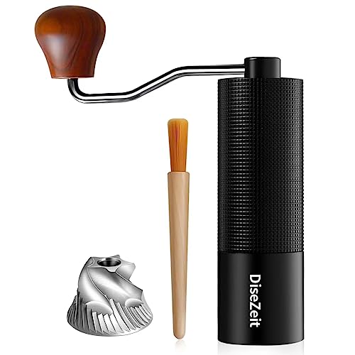 Manual Coffee Grinder - Stainless Steel 30g Capacity Coffee Grinder, Pure Metal 460g Portable Manual Coffee Bean Grinder, Built-in Adjustable Settings, Aluminum Alloy Body, Anti Slip Wood Handle Manual Coffee Grinder - Stainless Steel 30g Capacity Coffee Grinder, Pure Metal 460g Portable Manual Coffee Bean Grinder, Built-in Adjustable Settings, Aluminum Alloy Body, Anti Slip Wood Handle