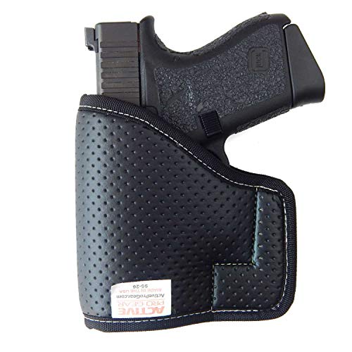 Active Pro Gear Compact Pocket Gun Holster for Concealed Carry | Concealment Pocket Holster | S&W Shield, Glock 43, SIG P365 | Non-Slip | USA (Black, Size: 42)