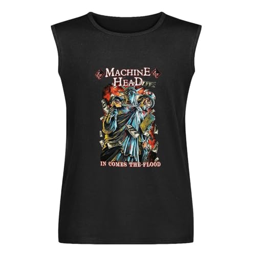 Machine Head in Comes The Flood Mens T-Shirt Unisex Sleeveless Tops Black Vest Tank Tee XL