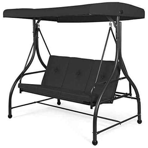 COSTWAY Convertible 3 Seater Garden Swing Chair Cover