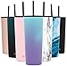 Simple Modern 24oz Classic Tumbler with Straw Lid and Flip Lid - Vacuum Insulated Travel - 18/8 Stainless Steel Cup - Tropical Seas