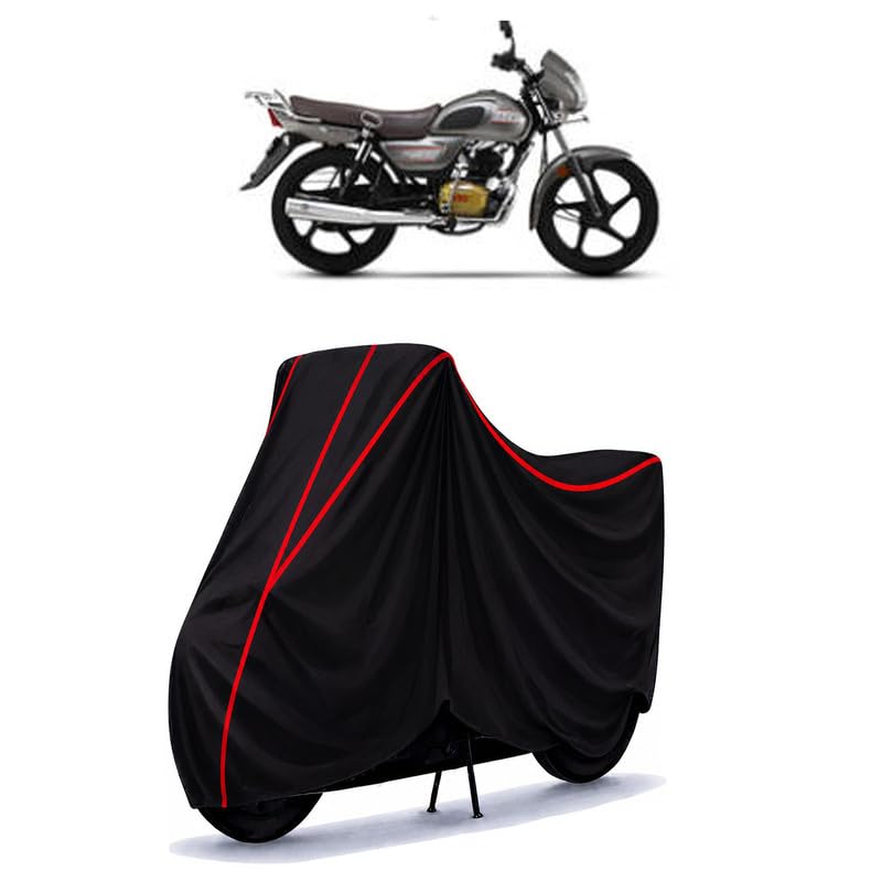 Image of TVS Radeon Water Resistant Bike Cover for All Motorcycles & Rain | Heavy Duty Taffeta Fabric | UV Protection, Dustproof, Scratchproof | All Weather Two Wheeler Body Cover with Elastic Bottom