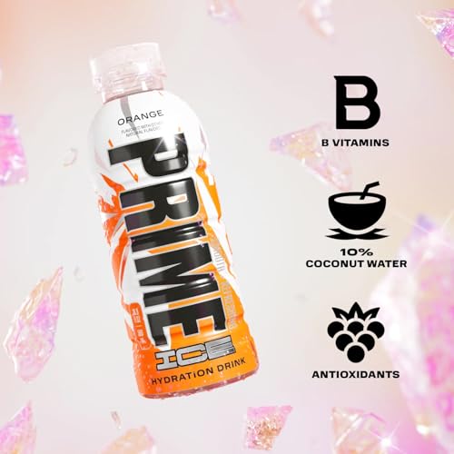 Image of Prime Ice Sports Drink, Orange Chill, 16.9 fl oz, 500ml Bottle (Imported)