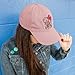 veufcyas Baseball Caps for Girls Kids Cute Graphic Ponytail Hat Trucker Fashion Acid wash Hats Fun Adjustable Criss Cross Cap(DarkPink)