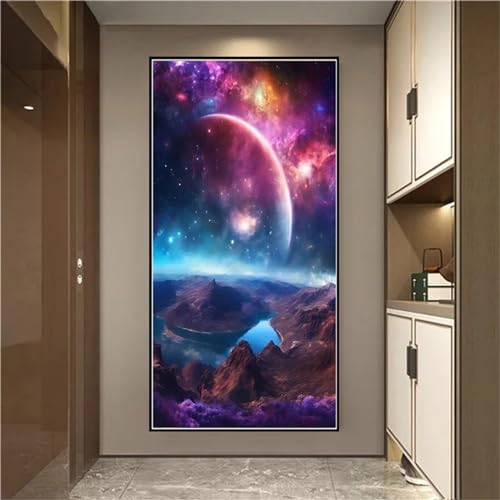 Peinture diamant grand format ciel coloré pour votre salon F-7013