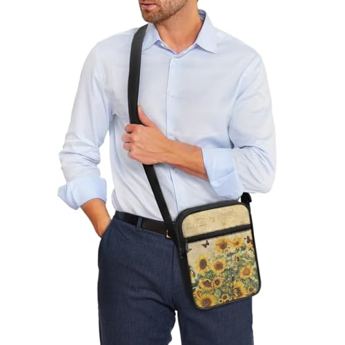 Small Messenger Bag for Men Women Wallet Purse Cell Phone Purses Unisex Shoulder Bag for Work Travel3