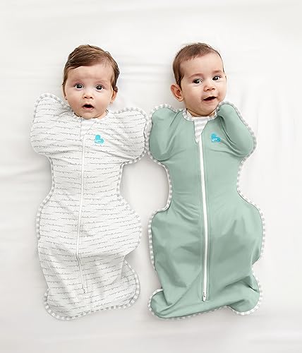 Image of Love To Dream Swaddle UP, Baby Sleep Sack, Twin Zipper For Easy Diaper Changes, Arms UP Position, Hip-Healthy, Lightweight & Breathable, Moderates Temperatures 24-27C, Medium 3-6 Months, Olive
