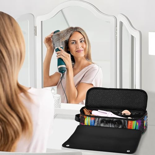 Bolsa de viaje para herramientas de cabello con almohadilla resistente al calor y organizador para planchas, rizadores y alisadores. miniatura 6