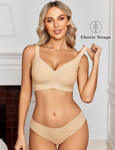Image of Avidlove Wireless Bra for Women Seamless Push Up Full Coverage Bra Comfort Bralette Support Everyday Bra