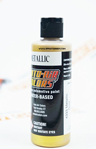 Createx Auto-Air Colors 4oz Metallic Gold 4333 Custom Airbrush Paint. by SprayGunner