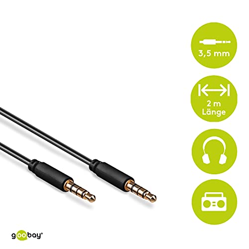Cable Conector de Audio AUX 3.5 mm Stereo 2 m miniatura 2