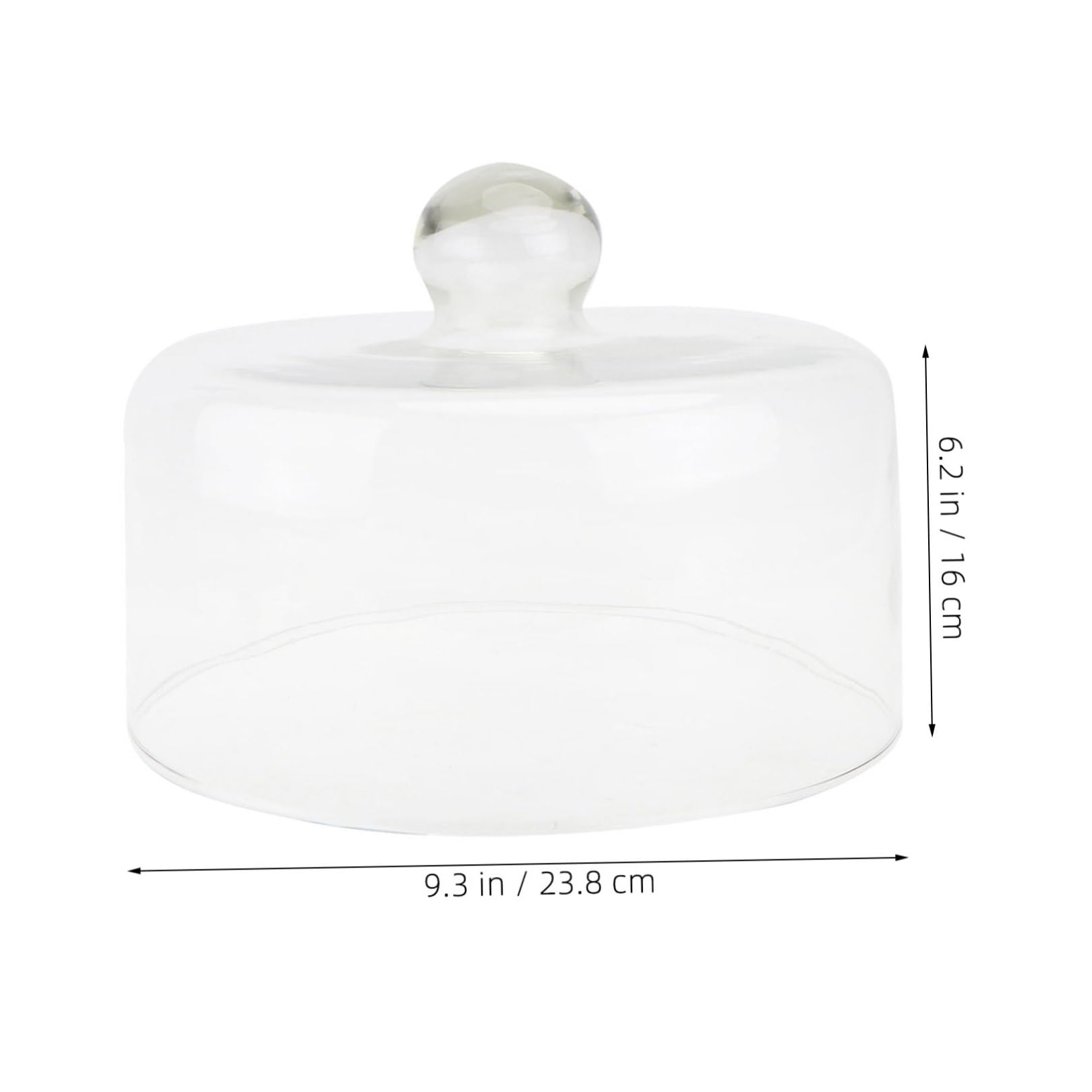 Couvercle de Gâteau Transparent en Verre, Cloche pour Fruits 1 Pièce