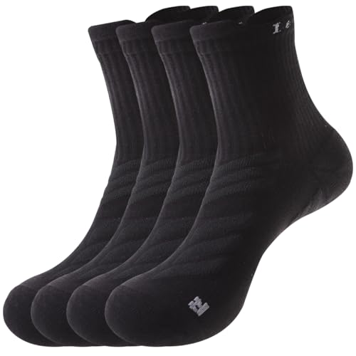 Image of LeaderKing 2 Or 4 Pairs Of Men's Breathable Buffer Running Socks 3d Non-Slip Sports Socks Moisture-Wicking Hiking Socks