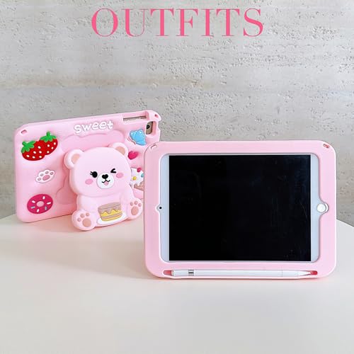 Protège tablette iPad Mini 7 2024 étui silicone résistant aux chocs avec sangle - 4