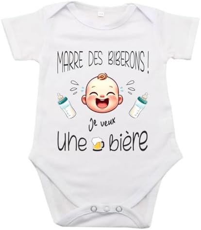Body Bébé Bio 'Biberons De Minuit' - Humour Naissance - Manches Longues