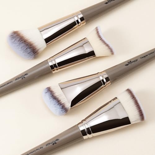 Contour Brush Set, Premium Contour Blush Bronzer Face Makeup Brush, Perfect For Cheek Forehead Jaw Nose Blending Contouring Deepening, Suitable For Powder Liquid Cream (Angled and Flat Top Type)