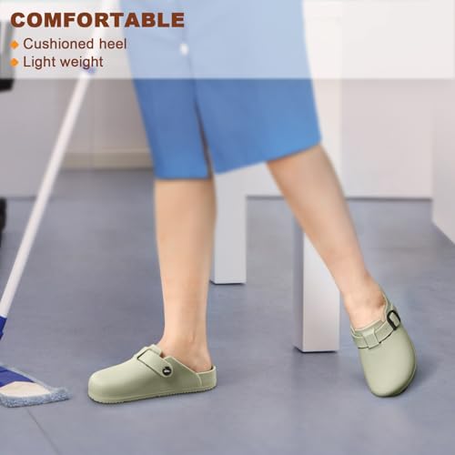 Image of KEMISANT Women Clogs,Comfortable Mules Sandals Slippers Nurse Garden Shoes Unisex for Men Cushioned Support