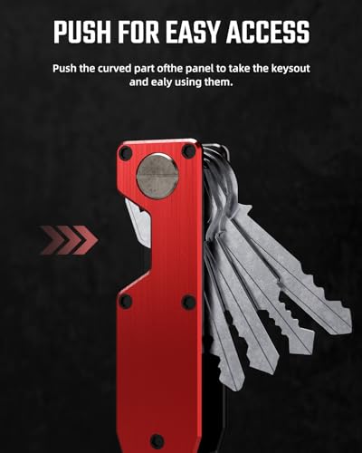 Image of Key Organizer for Men Compact Key Holder Minimalist Key Case Metal Key Chain Key Holder for Keychain Secures 2-5 Keys