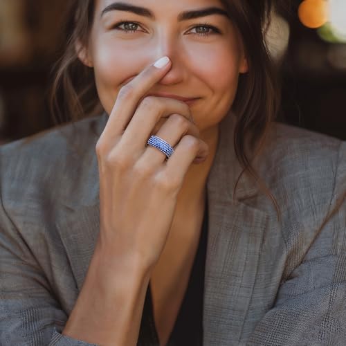 Ross-Simons 2.90 ct. t.w. Simulated Sapphire Multi-Row Eternity Band in Sterling Silver2