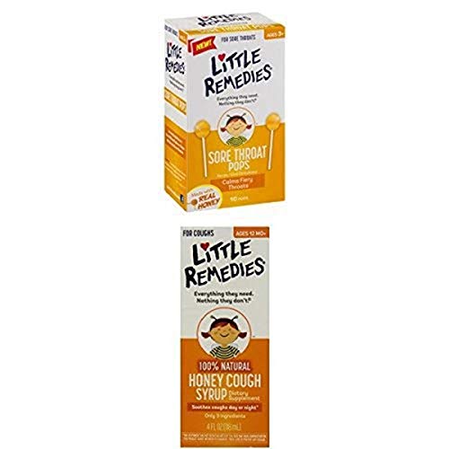 Little Remedies Cold Relief Pack (1 Pack Of 10 Honey Sore Throat Pops And 1 Pack Of 4 Oz Honey Cough Syrup) #TOP16