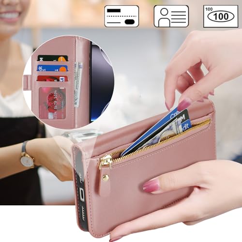 Porte-cartes iPhone 15 Pro Max Havaya zippé protection intégrale chic
