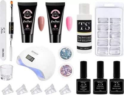 COLOR SPLASH | Poly Nail Extension Gel Kit for Builder Gel UV Nail Art Kit Nail Extension Set (Multicolour)