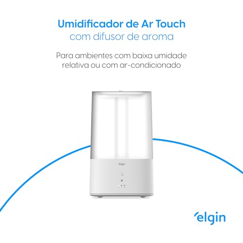 Umidificador de Ar Digital Touch Elgin Capacidade de 4 litros e Iluminação em 3 Cores - Bivolt