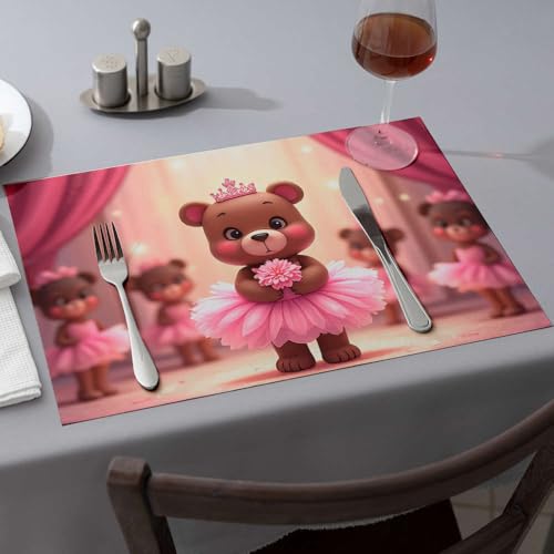 Set de table ours bleu anti tache et thermique pour protéger le comptoir - 2