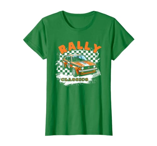 Rally Classics Shirt Car Racing Motorsport Rally Sport T-Shirt, Women, Kelly Green, 3X-Large