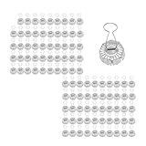 Gitohoni 100 Piezas Cubierta Tapa Bola Navidad Tope Redondo Metal Colgador Manualidades Accesorio Resistente para Decorar Festivo Oficina Casa, 16mm