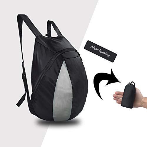 ELCYCO Mochila para capacete de motocicleta, bolsa compacta de armazenamento leve com grande capacid