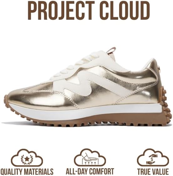 Project Cloud Trendy Fashion Sneakers for Women 2026 - Memory Foam and Non-Slip Comfortable Casual Ladies Shoes for Womens Fashion Sneakers - Lightweight Lace-up Shoes (Lecco) - Image 3