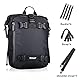 Rhinowalk Multifunktionale Motorradtasche Hecktasche Satteltaschen Motorradgepäck 10L Motorradkoffer Gepäckträgertaschen-Schwarz