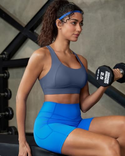 Image of RUNNING GIRL High Impact Sports Bras for Women, Adjustable Straps Bra High Support Workout Bra with Sewn in Pads