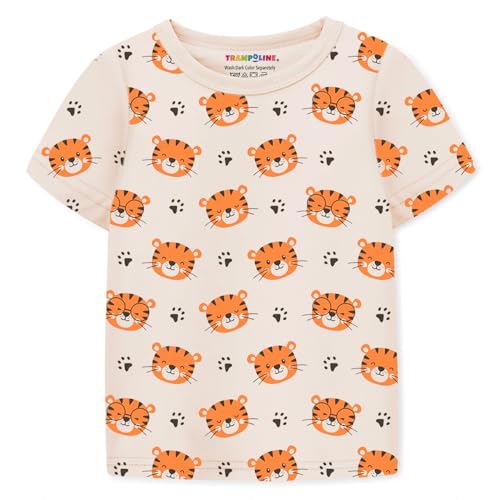 Image of Trampoline Boys Pack of 2 T-Shirt and Shorts Set - Dinosaur & Tiger Print