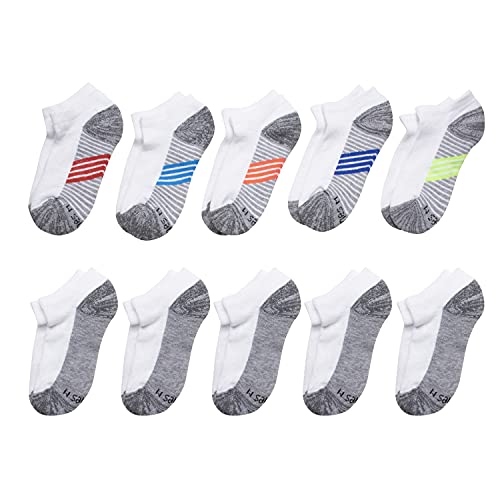 Hanes Ultimate boys No Show, 10-pack socks, White, Small US3