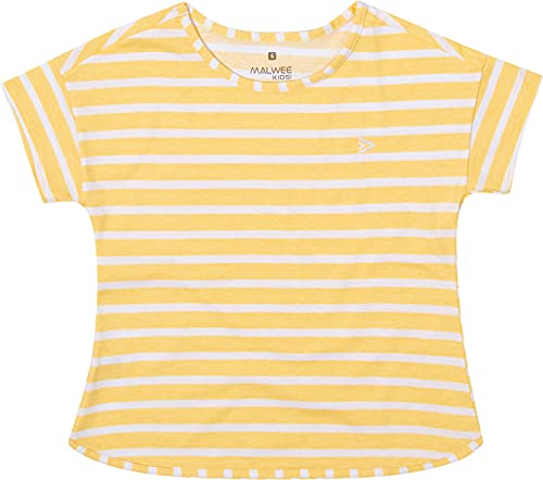 Blusa Listrada Em Malha Menina Malwee Kids, Amarelo, Meninas, 8