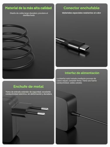 Cargador USB C 65W compatible con MSI Claw y Switch OLED 5
