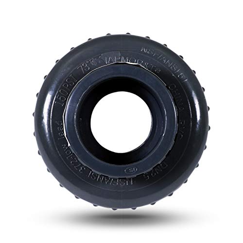 Image of Midline Valve 587DV100 PVC Union Coupling Pipe Fitting; 1 in. Solvent Connections; Grey Plastic