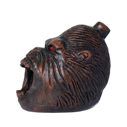Aztec Death Whistle, Up To125+ Decibels Loud Real Screaming Silbato Azteca Death Whistles Loudest Authentic Human Ehecachichtli Sounding Screams Aztec War Whistle Halloween Costumes Gift (Brown)
