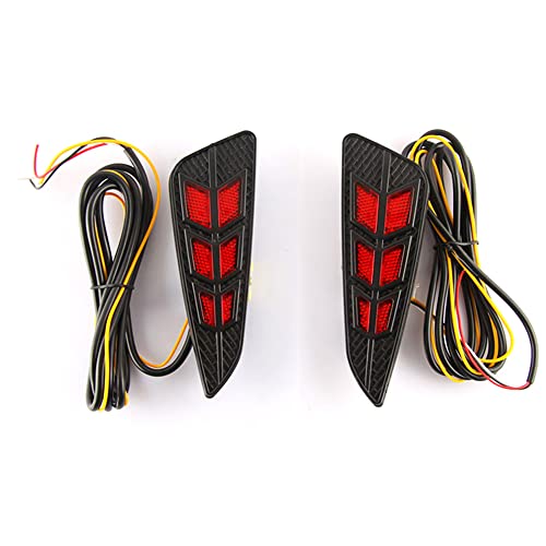 2 Peças LED Retrovisor Bumper Refletor Luz Condução Travagem Flutuante Turn Signal Nevoeiro Luz Para