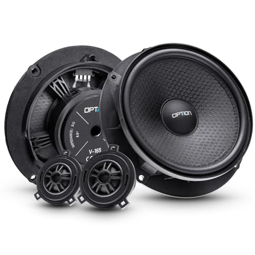 Option Altavoces compatibles con VW Polo VI (tipo AW, año de construcción 2017-2020) – 16,5 cm Altavoz de 2 vías, 70 W RMS, 3 ohmios, 94 dB, altavoz frontal 100% Plug & Play