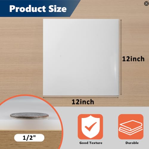 Image of WochiTV Translucent Silicone Rubber Sheet, 12 inch Wide x 1 /2 inch Thick x 12 inch Long Heat Resistant Rubber Mat for DIY Gaskets Material, Pads, Sealing, Cushion, Microwave Oven Protection