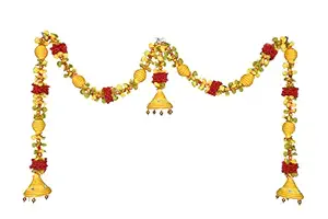 Daedal crafters- Jumka Doorway Flower toran/Hanging(Golden Yellow) DC13
