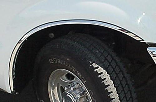 QMI Is Compatible With 2007-2013 Chevrolet Silverado 1500 4 Piece Molded Polished Stainless Steel Wheel Well Fender Trim Molding 1" WIDE